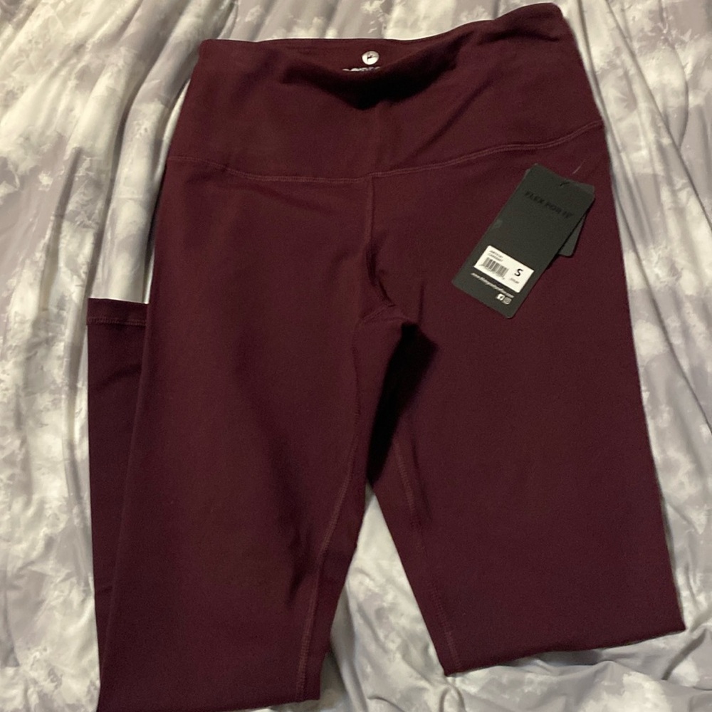 90 Degree by Reflex Powerflex Hi Rise Ankle Length (Cabernet)